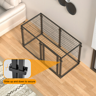 47.2" Dog Crate for Small Medium Large Dogs, Puppy Dog Playpen for Yard Indoor Outdoor Use, Pet Dog Cage Kennel (47.2"L x 23.6"W x 23.6"H) Dweva
