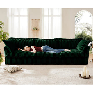 Slipcovered Fluffy Sofa - 3 Seat Dweva