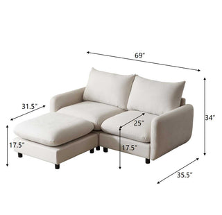 L Shaped Modular Free Combination Sectional Sofa Dweva