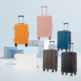 20"/24"/28" 3 pcs/set in ABS Spinner Wheel Luggage, Carry on Suitcase, Matching Color, TSA Combination Lock (Brown) Dweva