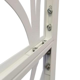 Metal Privacy Screens W3.8Ft X H6Ft Outdoor and Indoor Divider with Free Standing Decorative Privacy Screen for Balcony Patio Garden Room Divider, White Bird Shape Dweva