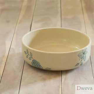Off-White Ceramic Printed Serving Bowl – Elegant Pasta Bowl for Stylish Dining-1700ml Dweva