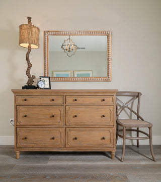 22x30 Inches Wood Framed Mirrors for Bathroom,Wooden Frame Wall Mirror Farmhouse Wall Mounted Rectangle Mirror for Vanity (Horizontal/Vertical) with beading Dweva