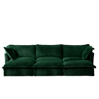 Slipcovered Fluffy Sofa - 3 Seat Dweva
