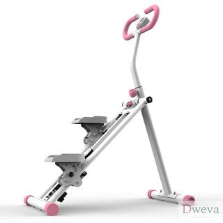 Stair Stepper with Resistance Home-Upgrade Vertical Climber Workout Machine for Full-Body Exercise Climber Fitness Equipment with Stable Frame Adjustable Handlebar-Pink Dweva