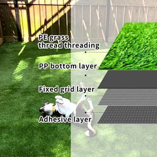 6ft x 10ft Premium Artificial Turf Mat with Drainage Holes. Thick Fake Grass with Rubber Backing, Ideal for Indoor/Outdoor Pet Areas, Garden, Lawn, Patio & Balcony Decor(Grass height 0.6 inches/1.5cm) Dweva