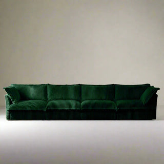 Slipcovered Fluffy Sofa - 4 Seat Dweva