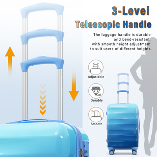 Luggage Set 3 Piece – Hardshell Suitcases with Spinner Wheels and TSA Lock, Lightweight Durable PC+ABS, Vibrant Glossy Expandable Design for Travel (20"/24"/28") Dweva