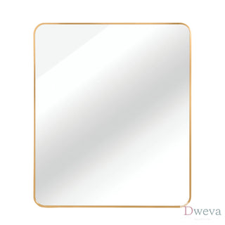 Gold 30 "x36" Rectangular Bathroom Wall Mirror Dweva