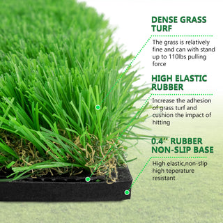 12x5 FT Golf Putting Green, Golf Training Mat with High-quality Turf, 3 Holes, 3 Flags and Cups for Indoor Outdoor Dweva