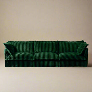Slipcovered Fluffy Sofa - 3 Seat Dweva