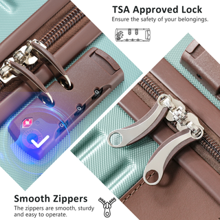 Hardshell Luggage Set with TSA Lock, 360° Spinner Wheels, Lightweight Durable Travel Suitcases for Women/Men Carry-On & Check-In Dweva