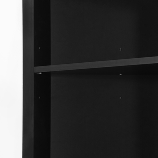 Black Triangle Tall Cabinet with 3 Drawers and Adjustable Shelves for Bathroom, Kitchen or Living Room, MDF Board with Painted Finish (WF306469AAG New Color) Dweva