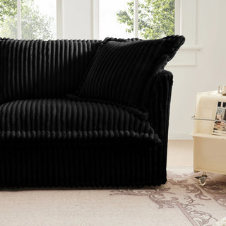Slipcovered Fluffy Sofa - 2 Seat Dweva