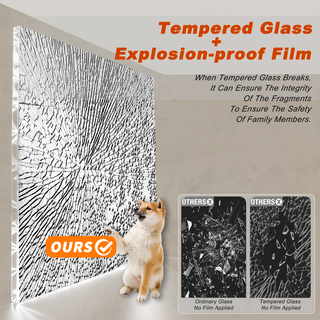 44-48" W × 72" H Tempered Glass with Explosion Proof Film, Aluminum Frame Double Sliding Shower Door, "1/4 (6 mm), Stainless Steel handle, Matte Black Dweva