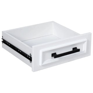 K&K 54.9" Kitchen Island with Drop Leaf, Power Outlet, Kitchen Storage Cart with 4 Door Shelves, Cross Barn Doors & Visual Glass Door, Rolling Kitchen Island on 4 Wheels for Kitchen, Dining Room,White Dweva