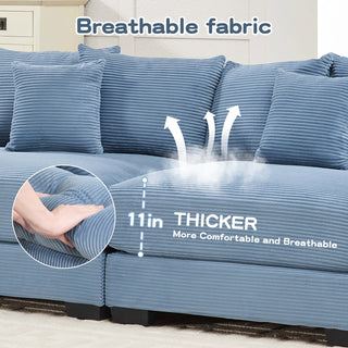 Velora Cloud Modular Sofa - Blue