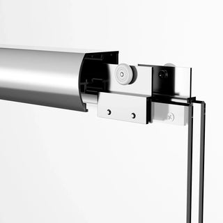 60" W x 72" H Chrome Aluminum Frame Double Sliding Shower Door with 1/4" (6mm) Nano-Coated Clear Tempered Glass and Dual Stainless Steel Handles Dweva
