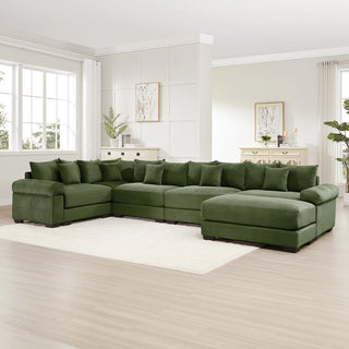 Velora Cloud Modular Sofa - Green