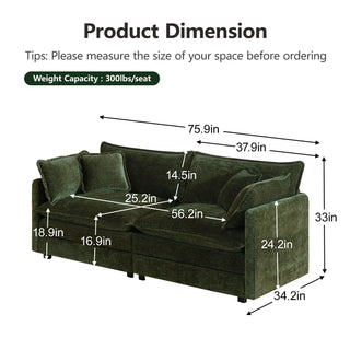Harmony Luxury Deep-Seat Cloud Couch Dweva