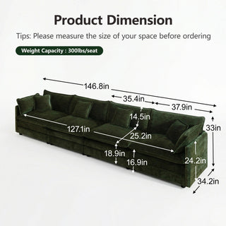 Harmony Luxury Deep-Seat Cloud Couch Dweva