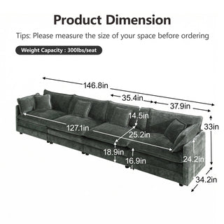 Harmony Luxury Deep-Seat Cloud Couch Dweva