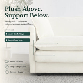 Harmony Luxury Deep-Seat Cloud Couch Dweva