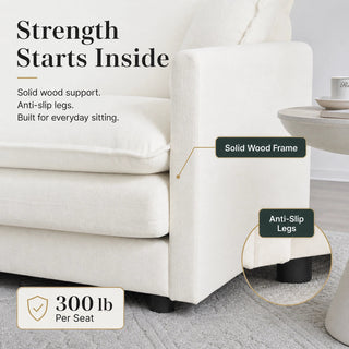 Harmony Luxury Deep-Seat Cloud Couch Dweva