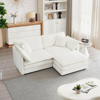 Kendall Chenille Deep-Seat Modular Sectional Sofa Dweva
