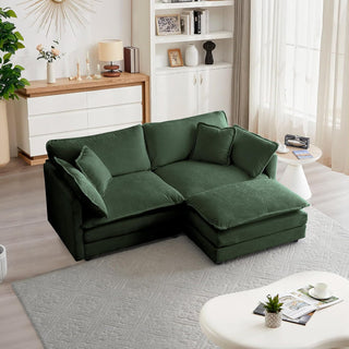 Kendall Chenille Deep-Seat Modular Sectional Sofa Dweva