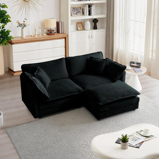 Kendall Chenille Deep-Seat Modular Sectional Sofa Dweva