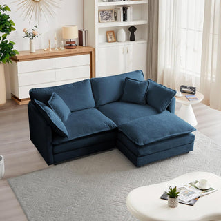 Kendall Chenille Deep-Seat Modular Sectional Sofa Dweva