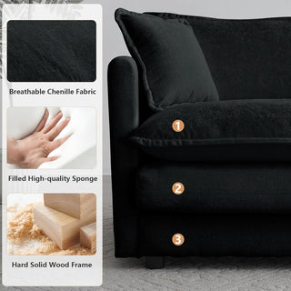 Kendall Chenille Luxury Deep-Seat Cloud Couch Dweva