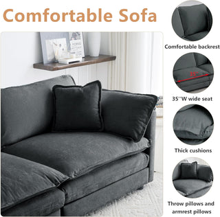 Kendall Chenille Luxury Deep-Seat Cloud Couch Dweva