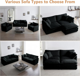 Kendall Chenille Luxury Deep-Seat Cloud Couch Dweva