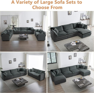 Kendall Chenille Deep-Seat Modular Sectional Sofa Dweva