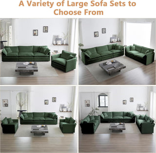 Kendall Chenille Deep-Seat Modular Sectional Sofa Dweva