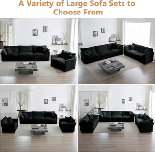 Kendall Chenille Deep-Seat Modular Sectional Sofa Dweva
