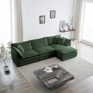 Kendall Chenille Deep-Seat Modular Sectional Sofa Dweva