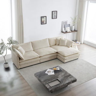 Kendall Chenille Deep-Seat Modular Sectional Sofa Dweva