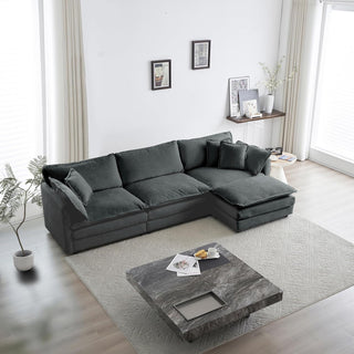 Kendall Chenille Deep-Seat Modular Sectional Sofa Dweva