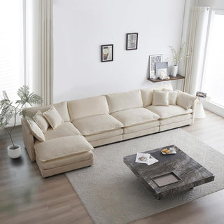 Kendall Chenille Deep-Seat Modular Sectional Sofa Dweva