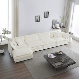 Kendall Chenille Deep-Seat Modular Sectional Sofa Dweva
