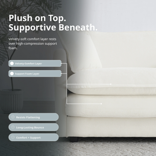 Harmony Luxury Deep-Seat Cloud Couch Dweva