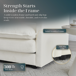 Harmony Luxury Deep-Seat Cloud Couch Dweva