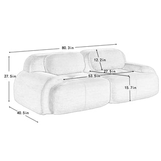 Cove Corduroy Modular Cloud Sectional Sofa Dweva