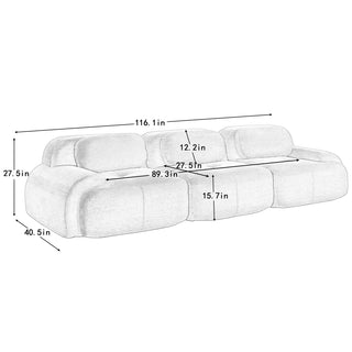 Cove Corduroy Modular Cloud Sectional Sofa Dweva