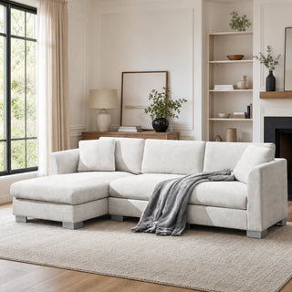 Seren 96" Chenille Cloud Sectional Sofa Dweva