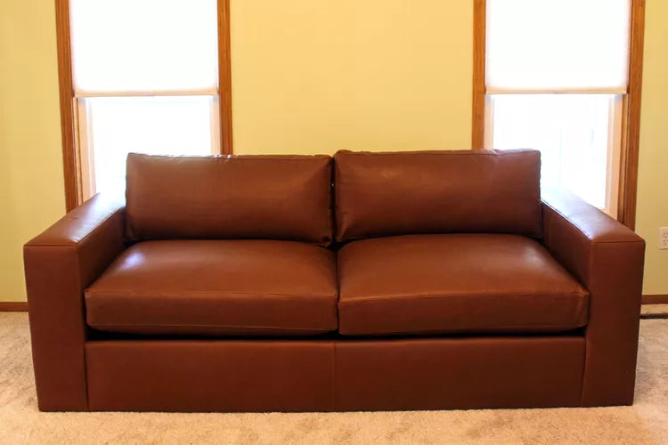 Crate & Barrel Oceanside Leather Queen Sleeper Sofa